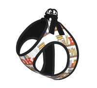 Collection d'étagères à Livres Amusantes et Gilet pour Animaux de Compagnie imprimé échelle, Souple et Ajustable, idéal pour Les promenades en extérieur avec Laisse.