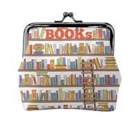 Collection d'étagères amusantes et portefeuilles d'échelle pour femmes, porte-monnaie pour femme, petit portefeuille pour femme, adapté pour les femmes, élégant et personnalisé, noir, One Size, Art