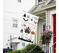 Collection d'icônes d'Halloween Drapeau de Noël 7,6 x 12,7 cm - Drapeaux de jardin de Noël pour l'extérieur double face, drapeaux de jardin d'automne pour l'extérieur de Noël