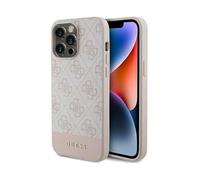Collection Guess 4G Bottom Stripe - Coque iPhone 15 Pro Max (rose)