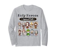 Collection Holy Heroes Legacy of Faith Catholic Saints pour enfants Manche Longue