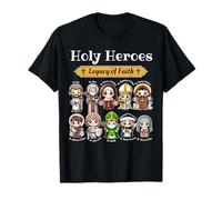 Collection Holy Heroes Legacy of Faith Catholic Saints pour Enfants T-Shirt