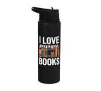 Collection I Love Books Enthusiasts Stainless Steel Insulated Water Bottle