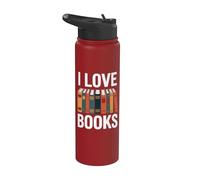 Collection I Love Books Enthusiasts Stainless Steel Insulated Water Bottle