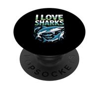 Collection I Love Sharks Enthusiast PopSockets PopGrip Adhésif