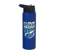 Collection I Love Sharks Enthusiast Stainless Steel Insulated Water Bottle
