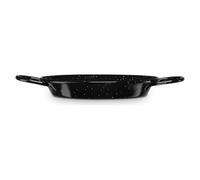 Collection Ja-Sper en acier émaillé | Poêle à paella valencienne Ø 20 x 3,1 cm (1 r) | Convient pour induction, vitrocéramique et four | pour riz, ragoûts et sautés sans PFOA | Couleur noire