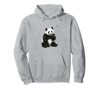Collection Japonaise Sumi-e, Encre délavée, Panda Sweat à Capuche