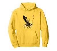 Collection Japonaise Sumi-e, Encre lavée, Art de la Faune, Calamar Sweat à Capuche