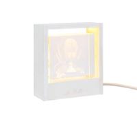 Collection lampe verre base en métal décoration bonbonnière 2026 idée cadeau style moderne complément décoration maison bureau élégant durable (cube 10,5 x 4,5 x 12 cm, communion)