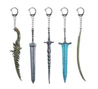 Collection Limitée Porte-Clés Elden Armes Ring (5 Modèles) - Objets Collector Anime, Cadeau Kawaii pour Filles/Garçons