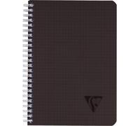 Collection Linicolor Intensive Un Carnet À Spirale Noir - A5 14,8x21 Cm - 180 Pages Petits Carreaux - Papier Blanc 90 G - Couverture Polypro Transparent