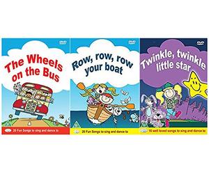Collection of Well Loved Fun Kids Songs to sing and dance to - The Wheels on the Bus / Row, Row, Row Your Boat / Twinkle Twinkle little star