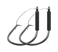 Collection Offset Lure Rig - Lot de vingt-cinq plates-formes de rétention d'appât en métal trempé avec chambre de protection en fil anti-enchevêtrement, fixation sûre améliore le contrôle du lancement