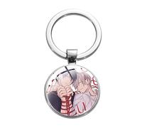 Collection Porte-clés Tadaomi Shirotani Yaoi Rihito Figurines Art Photo Cabochon Voiture Porte-clés Cadeaux Bijoux, marron, 25