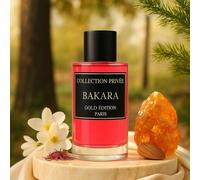 COLLECTION PRIVE GOLD EDITION - BAKARA 50ML EAU DE PARFUM - UNISEXE BAKARA est une fragrance mystérieuse et raffinée de la Collection Privé Gold Edition, présentée dans un flacon de 50 ml.Elle allie l