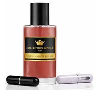 Collection Royale Paris - Marshmallow Royale - Eau de Parfum Intense 50ml Homme & Femme - Senteur Sucrée, Vanillée et Gourmande Longue Tenue + 2 Recharges de Voyage Offertes - Coffret Cadeau Luxe