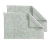 Collection Schöner Wohnen Tapis de Bain 40 x 60 cm Lot de 2 - réversible & Lavable - 100% Coton - Tapis de Bain uni Menthe