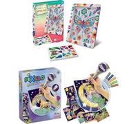 COLLECTION SEQUINS - Lot Collection Sequins + Pixelo - Activités Créatives - Kit Tableaux Étincelants et Dessins Métalliques - Développe la Motricité Fine - Pour Enfants Dès 6/7 Ans