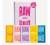 Collection Vegan Chocolate Taster - Raw Halo - Coffret cadeau chocolat foncé et mylk - 5 barres de 35 g - Bio, sans produits laitiers et sans gluten