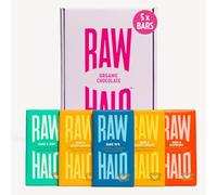Collection Vegan Chocolate Taster - Raw Halo - Coffret cadeau de chocolat noir - 5 barres de 35 g - Bio, produits laitiers et sans gluten