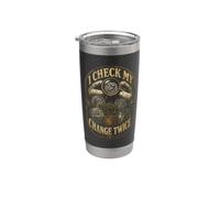 Collectionneur de pièces Numismate I Check my Change Twice Gobelet isotherme en acier inoxydable double paroi