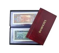 COLLECTOR Album pour Les Grands Billets - Album de Billets de 20 Pages 8x17cm - Rouge