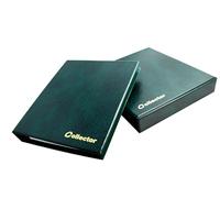 COLLECTOR - Classeur pour en étui Les Billets en Format d’Un Livre avec 15 Pages et 15 diviseurs - très Large capacité (Vert)