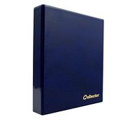 COLLECTOR Classeur pour Les Billets en Format d’Un Livre avec 10 Pages et 10 diviseurs - très Large capacité - Bleu