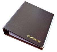 COLLECTOR Classeur pour Les Billets en Format d’Un Livre avec 10 Pages et 10 diviseurs - très Large capacité - Marron