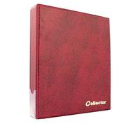 COLLECTOR Classeur pour Les Billets en Format d’Un Livre avec 15 Pages et 15 diviseurs - très Large capacité - Rouge