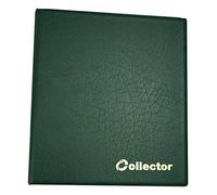 COLLECTOR Classeur pour Les Billets en Format d’Un Livre avec 15 Pages et 15 diviseurs - très Large capacité - Vert