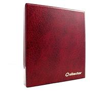 Collector Coin Album for 280 MEDIUM sizes coins 50p 50 pence £1 £2 €1 €2 - 10 pages and red dividers - RED