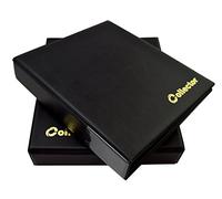 Collector Coin Album IN CASE for 280 MEDIUM sizes coins 50p 50 pence £1 £2 €1 €2 - 10 pages and red dividers - BLACK