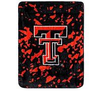 College Covers Everything Comfy Texas Tech Couverture Raschel Douce et Chaude Rouge 218,4 x 160 cm