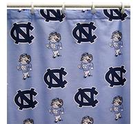 College Covers Housse de Rideau de Douche, Polyester, Caroline du Nord, Talons Goudron, 177,8 x 182,9 cm