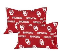 College Covers Oklahoma Sooners Taie d'oreiller Paire - Solide (Comprend 2 Standard Taies d'oreiller)
