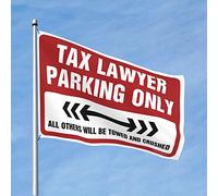 College Dorm Decor Funny Tax Lawyer Parking Only Flag Fall Porche Decor Drapeaux de chambre pour adolescents (Taille : 60 x 90 cm)