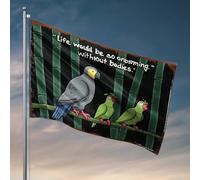 College Dorm Room Decor Life Would Be So Boring Without Bodies : Drapeau Perspective d'un perroquet Décoration de porte de chambre à coucher Drapeaux graphiques pour chambre (30 x 45 cm)