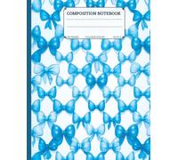 College Notebook: Color sky blue bows college ruled notebook for composition, preparation and assignment | Code1|Size 8.5 x 11 inch | 150 Pages