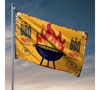 College Room Decor For Guys Grill Up : Bbq Party Invites Awaits! Drapeaux pour chambre de filles Accessoires de drapeau de jardin (152 x 244 cm)