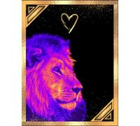 College Ruled Composition Notebook , 200 Pages (100 Sheets) School, College & Office Supplies: Wild Animals Collection - Cats: Neon Edition - cover 23 (of 25)