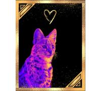 College Ruled Composition Notebook , 200 Pages (100 Sheets) School, College & Office Supplies:: Wild Animals Collection - Cats: Neon Edition - cover 19 (of 25)