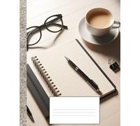 College Ruled Line Paper Notebook: Study Desk Image - Journal For College, Students, School, Work, Office | College Ruled Line Paper