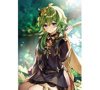 Collei-C2Diamont Painting Complet Kit Genshin impact 40x50cm 5D Peinture Rond Diamand Broderie, Décoration Murale Maison d'intérieur pour Enfants et Adulte