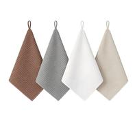 Collenatsy Barista Lot de 4 chiffons en microfibre pour porte-filtre, chiffon gaufré, réutilisable, pour machine à café, 30 x 30 cm, idéal pour les accessoires barista et le café