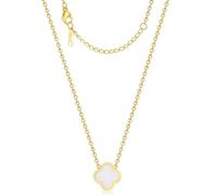 Collenatsy Collier Feuille De TrèFle Pour Femme En Acier Titane ImperméAble - Design Double Face à Quatre Feuilles Hautement Poli - Bijoux En Forme De Feuille De TrèFle Avec BoîTe Cadeau