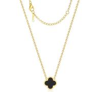 Collenatsy Collier Feuille De TrèFle Pour Femme En Acier Titane ImperméAble - Design Double Face à Quatre Feuilles Hautement Poli - Bijoux En Forme De Feuille De TrèFle Avec BoîTe Cadeau