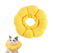Collerette Anti-Léchage,Collier Coton Respirant,Micro-Étanche et Anti-Grattage,Design Fleuri,pour Chat Ou Autres Animaux de Compagnie Post-Opératoire（M）