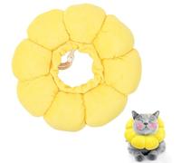 Collerette Chat Anti Léchage,1 Pièce,Collerette Chat en Coton Suédé Respirant,Collier de Sécurité Anti-Morsure Léchage pour Cicatrisation,Jolie Fleur colerette